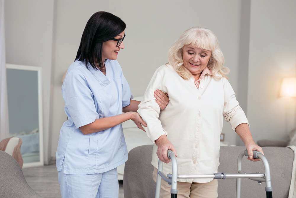 Senior woman with Nurse