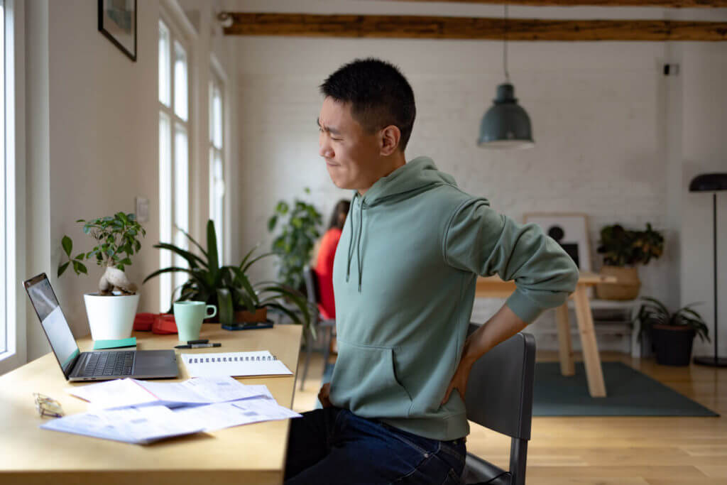 man has lower back pain