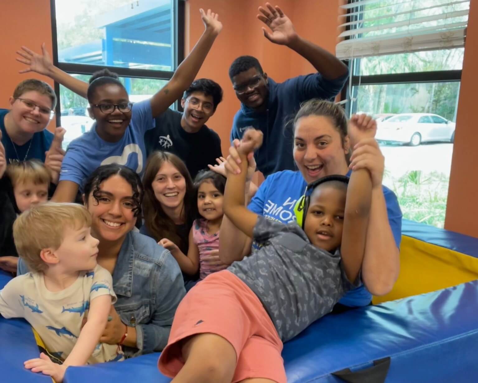pediatric therapist with kids