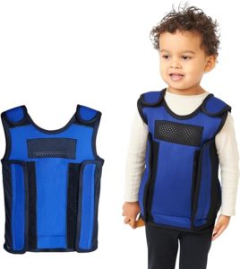child in weighted vest