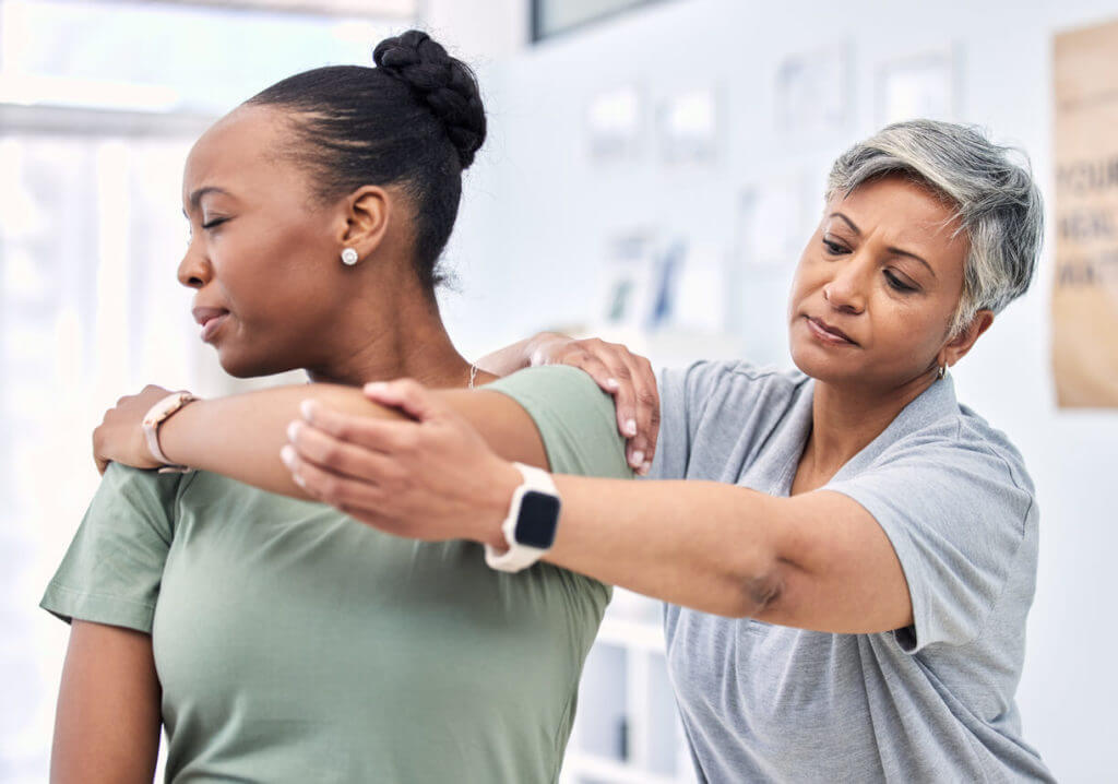 Woman experiencing the benefits of physical therapy.