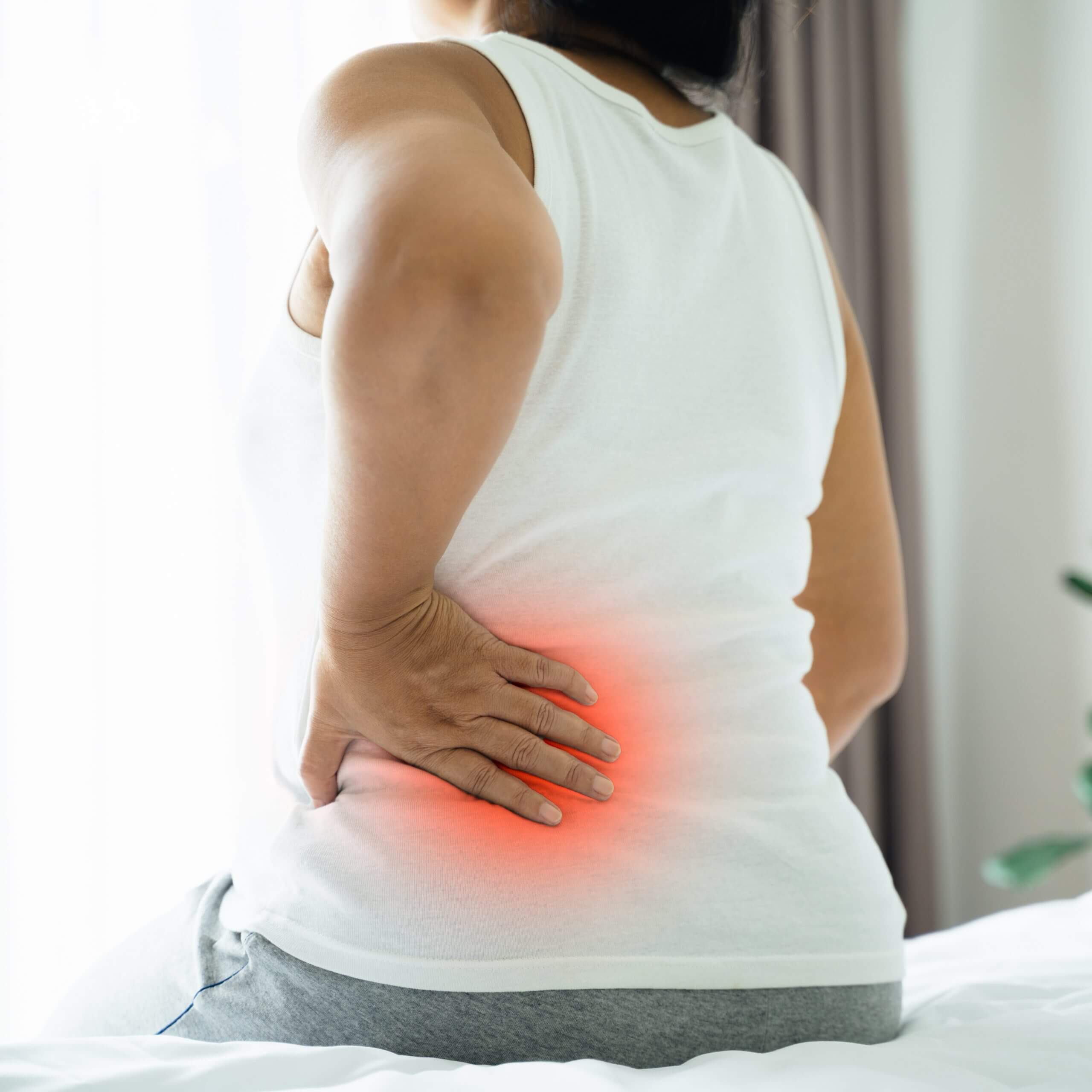 woman with lumbar back pain