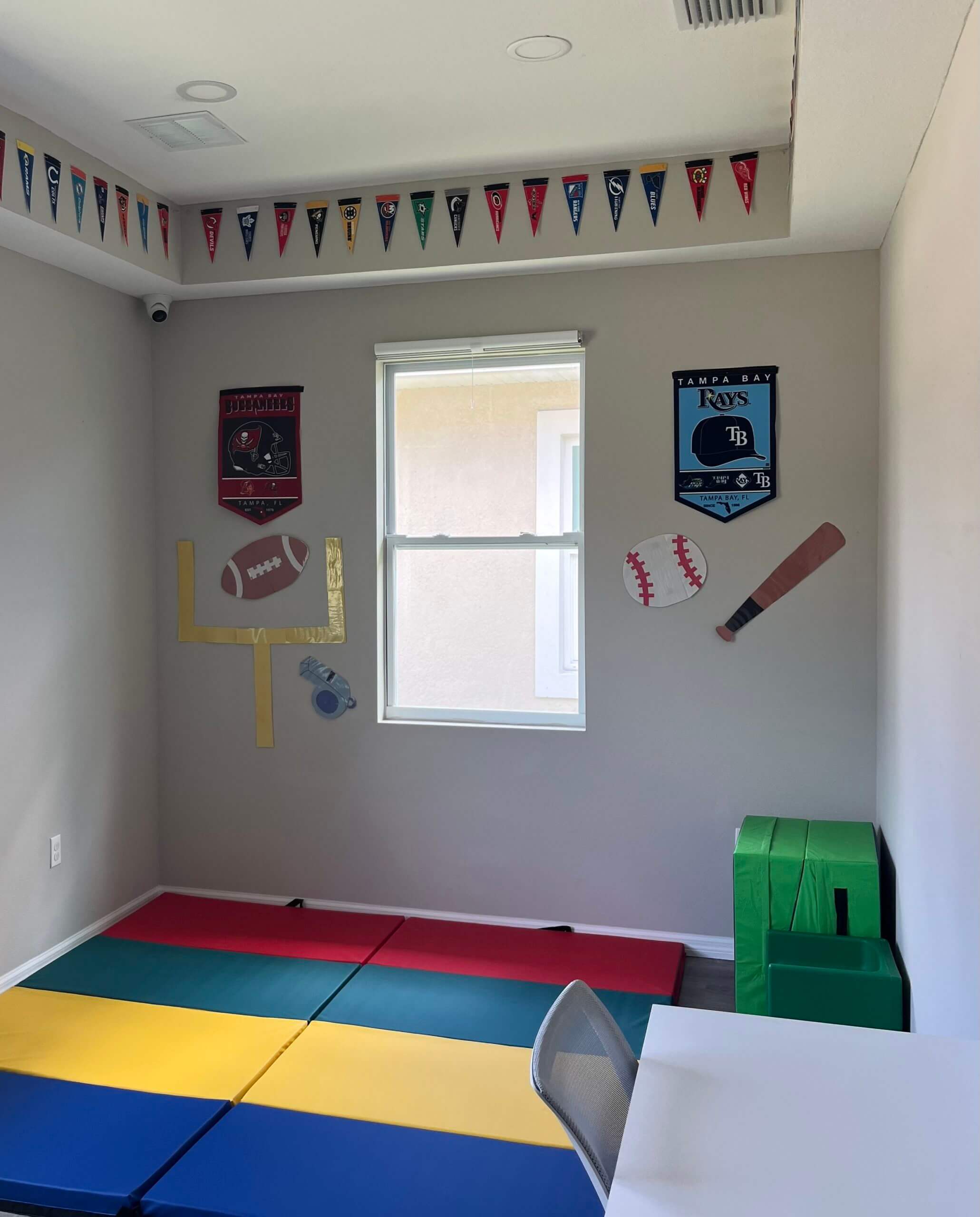 great strides pediatric therapy football physical therapy room